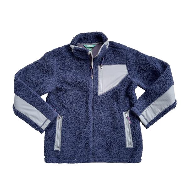 L.L. Bean Youth Navy Sherpa Lined Jacket 14/16 - Picture 1 of 10